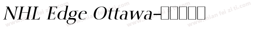 NHL Edge Ottawa字体转换